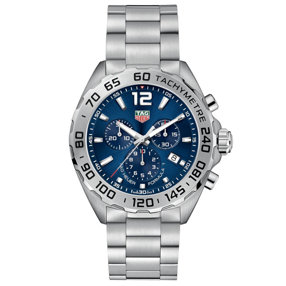 TAG Heuer Formula 1 43mm Blue Dial Quartz Chronograph Gents Watch CAZ101K BA0842
