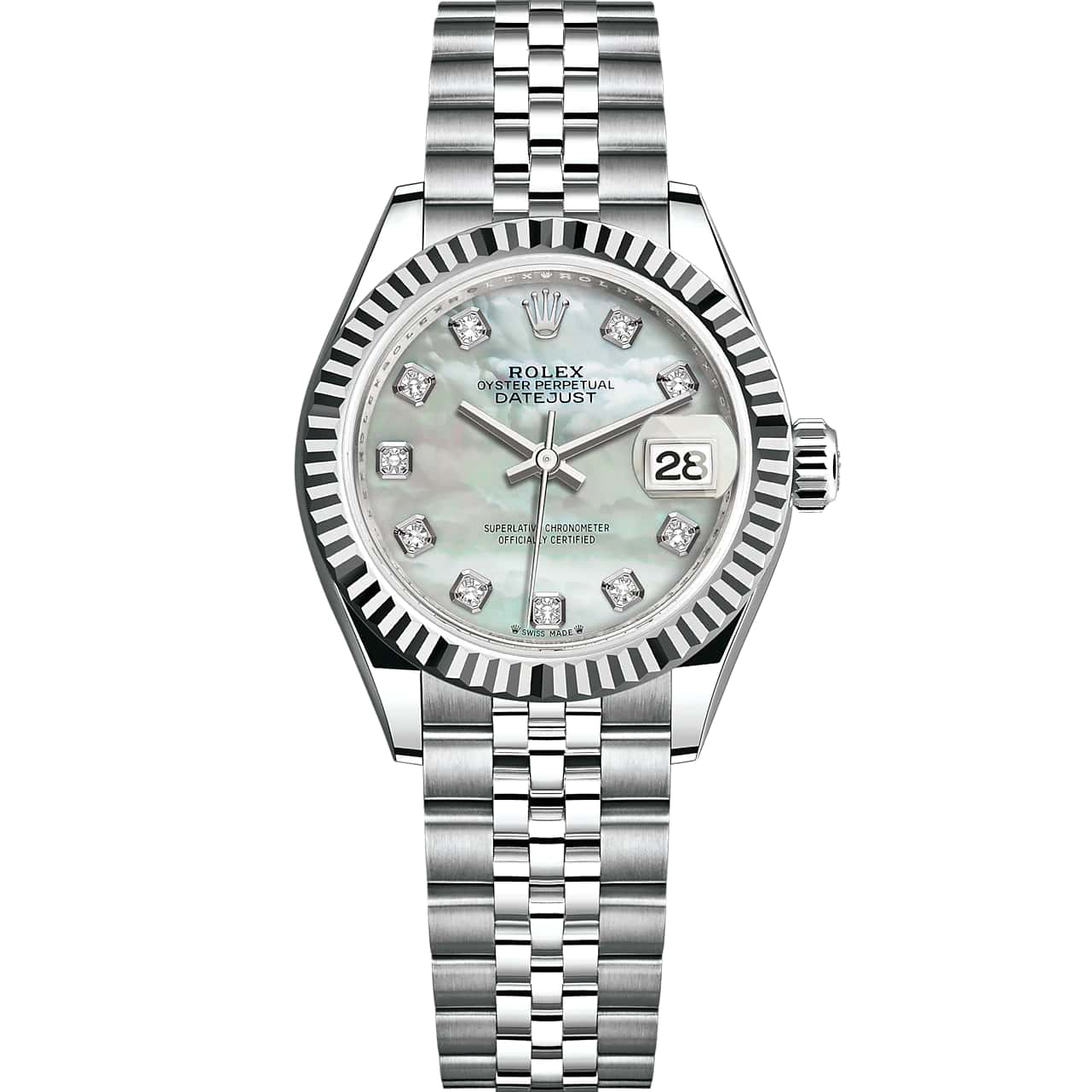 Rolex Womens Datejust Diamond Scale Multiple Dial Options 36mm