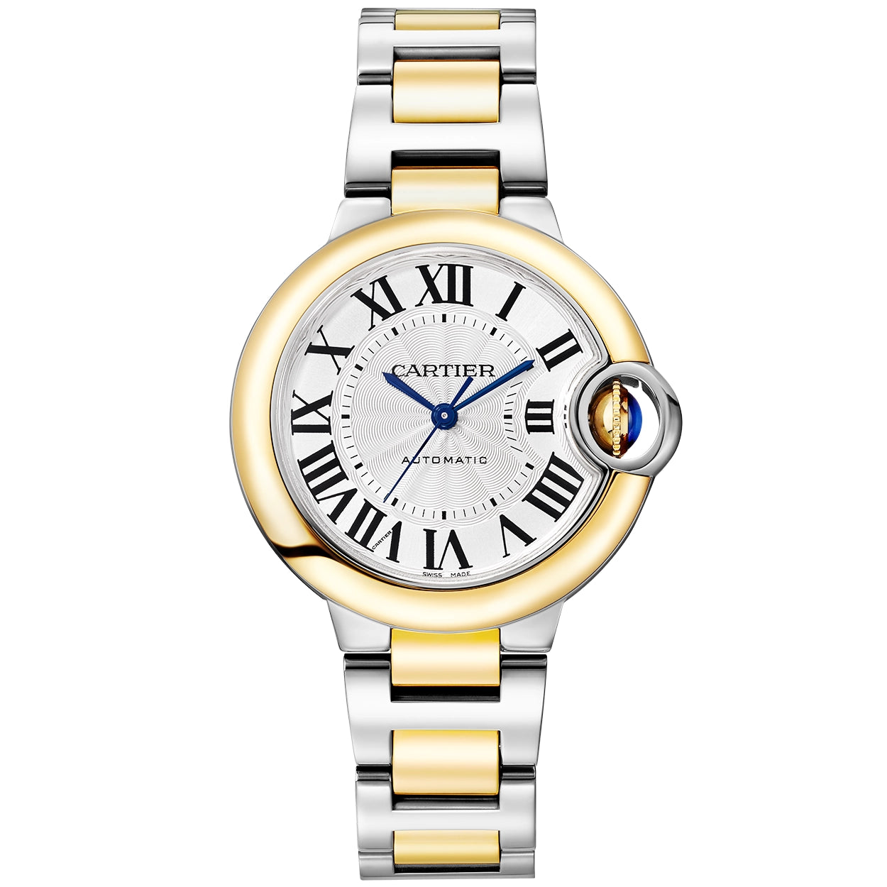 Cartier Ballon Bleu 33mm Two Tone Ladies Automatic Bracelet Watch