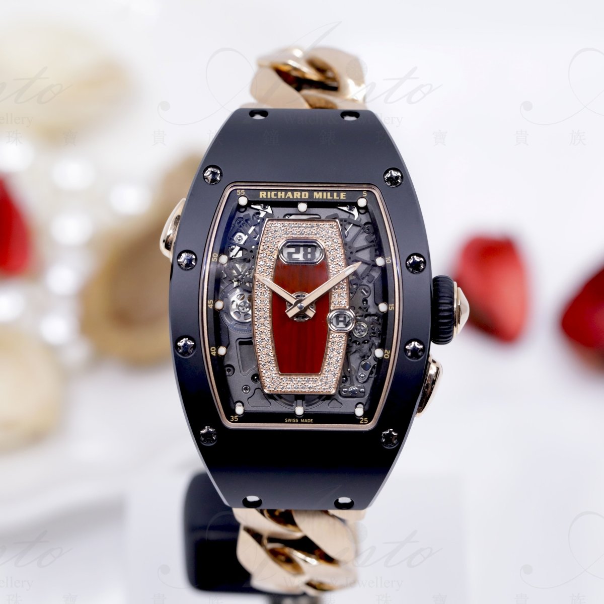 Richard Mille RM037 Black Ceramic RG Bracelet