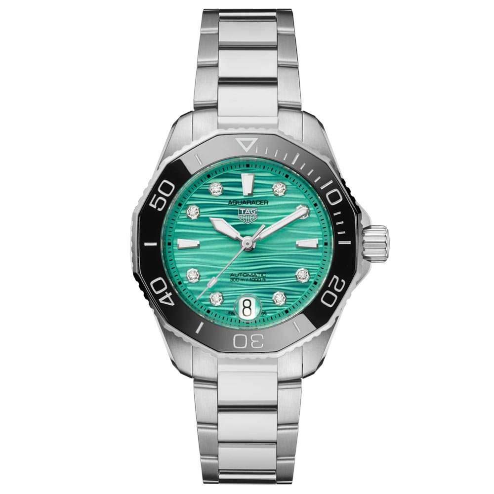 TAG Heuer Aquaracer Professional 300 36mm Turquoise Dial Automatic Ladies Watch WBP231K BA0618
