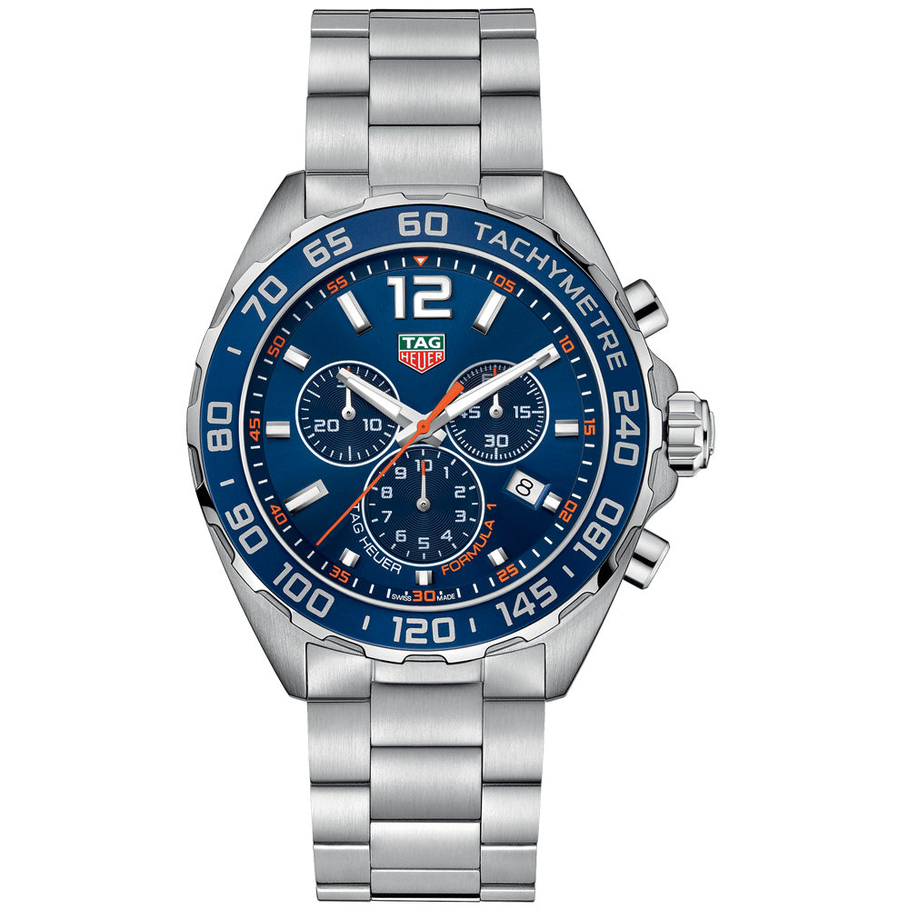 TAG Heuer Formula 1 43mm Blue Dial Quartz Chronograph Gents Watch CAZ1014 BA0842