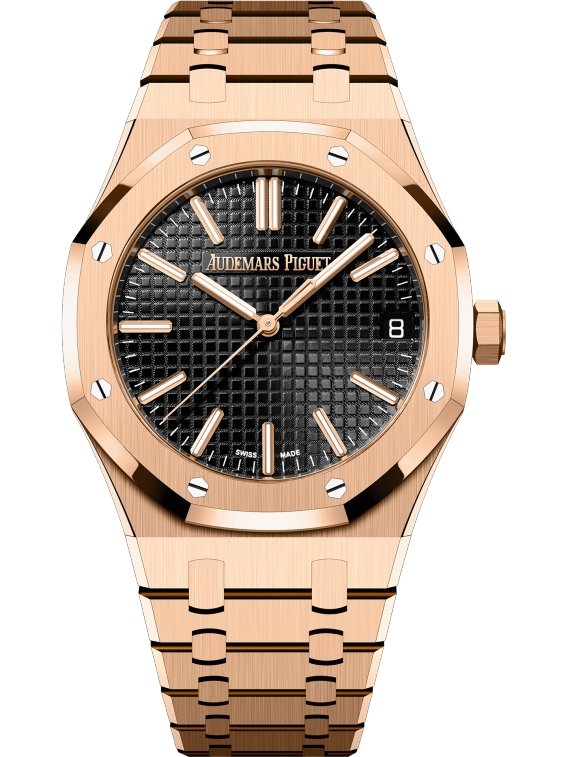 Audemars Piguet Royal Oak SELFWINDING Rose Gold Black Dial 50TH ANNIVERSARY