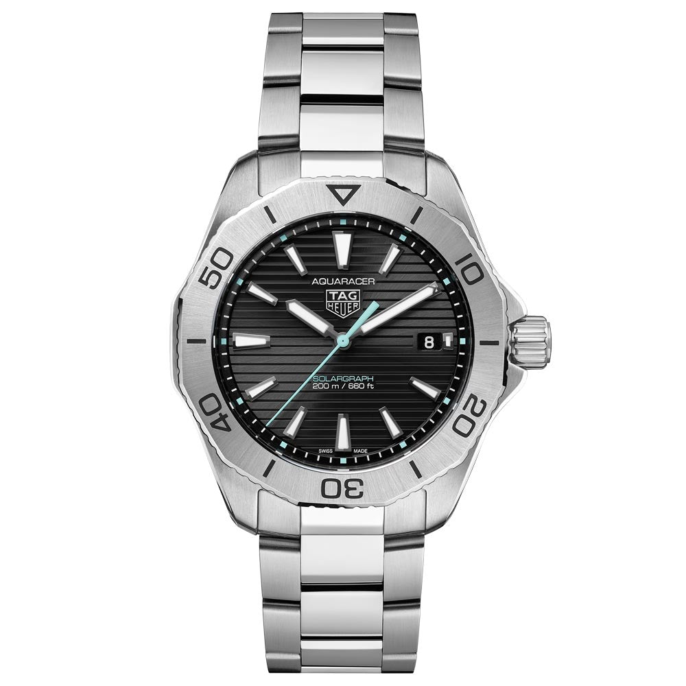 TAG Heuer Aquaracer Professional 200 Solargraph Black Dial 40mm Quartz Gents Watch WBP1114 BA0000