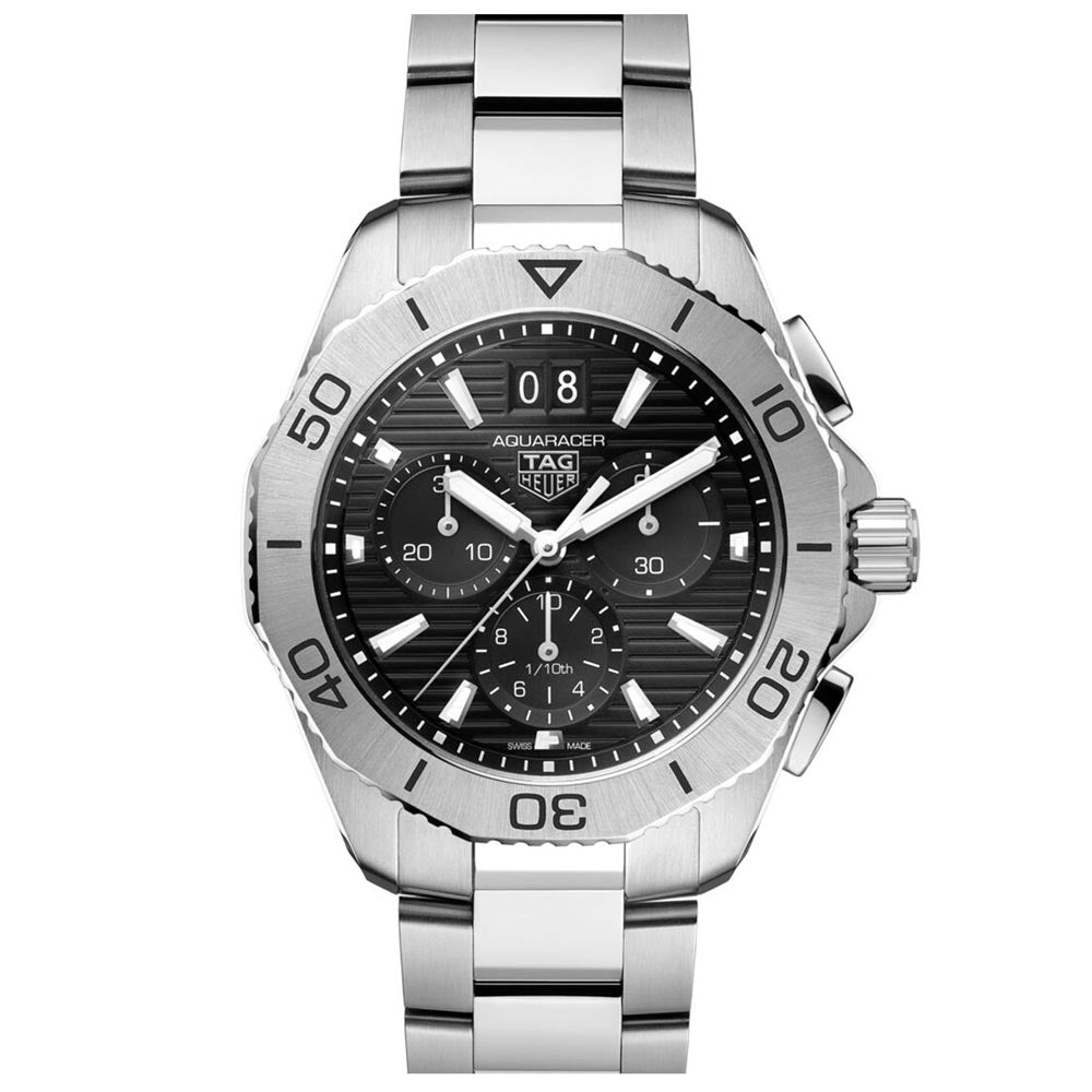 TAG Heuer Aquaracer Professional 200 Date 40mm Black Dial Chronograph Quartz Gents Watch CBP1110 BA0627