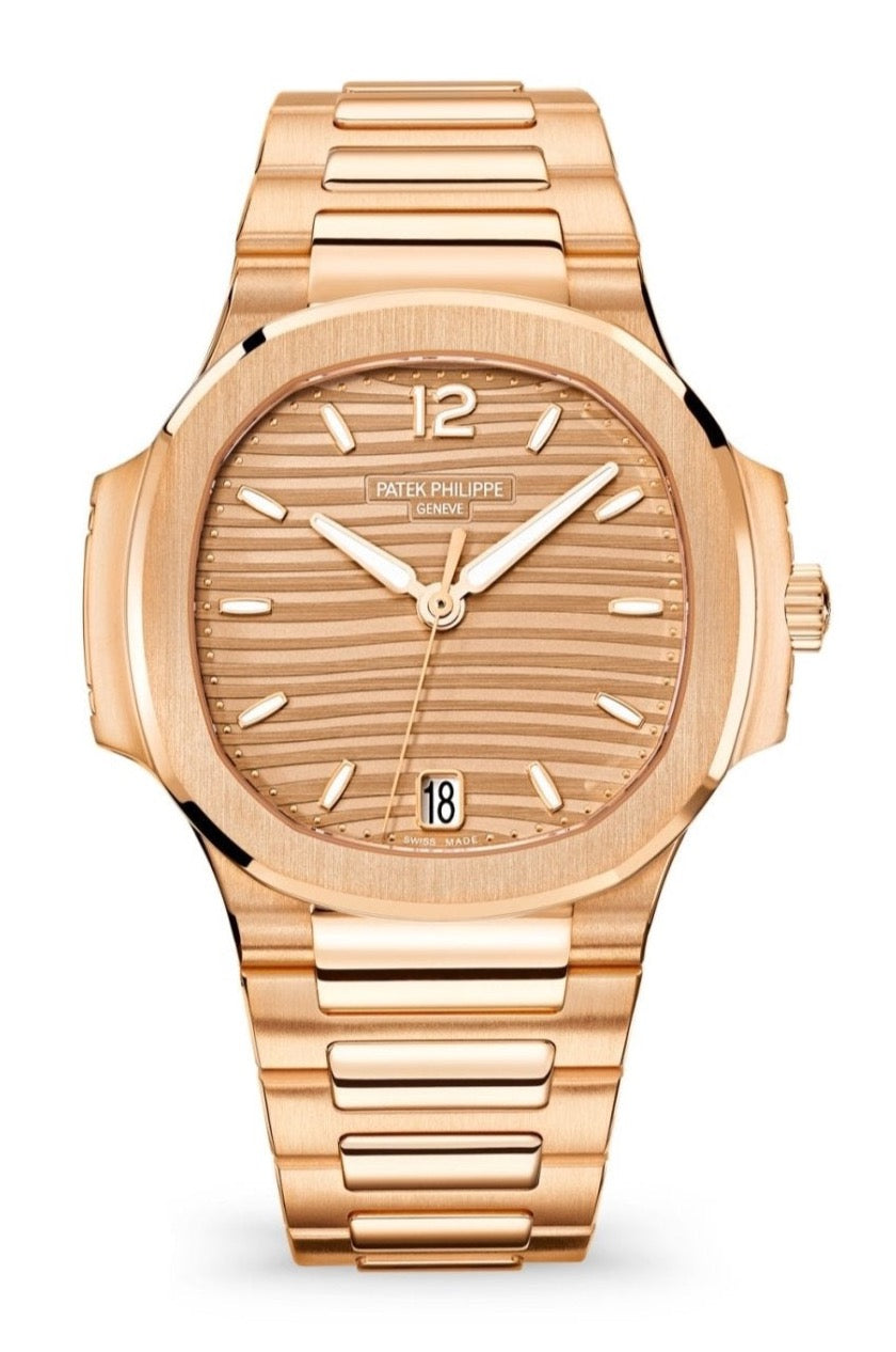 Patek Philippe Nautilus Ladies Automatic 35.2 mm Rose Gold Golden Brown Opaline Dial 71181R 010