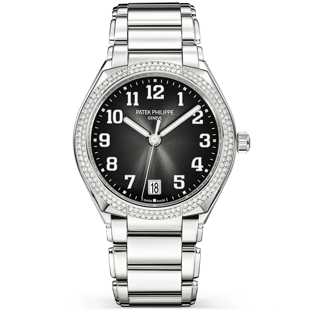 Patek Philippe Twenty 4 36mm Grey Sunburst Dial & Diamond Bezel Ladies Watch