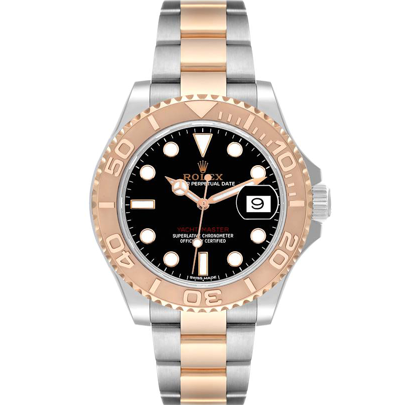 Rolex Yacht Master 40 Gold Steel Black Dial Watch 126621