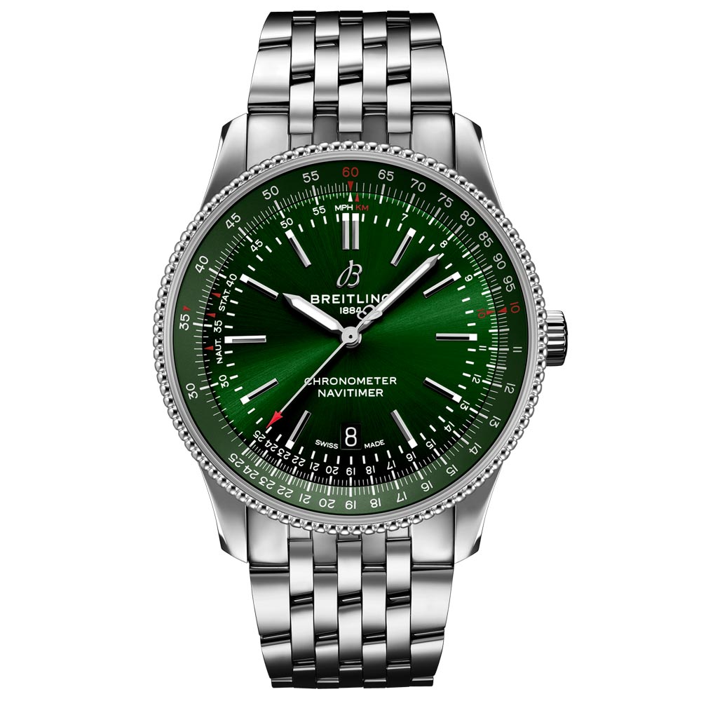 Breitling Navitimer 41mm Green Dial Automatic Gents Watch A17326361L1A1