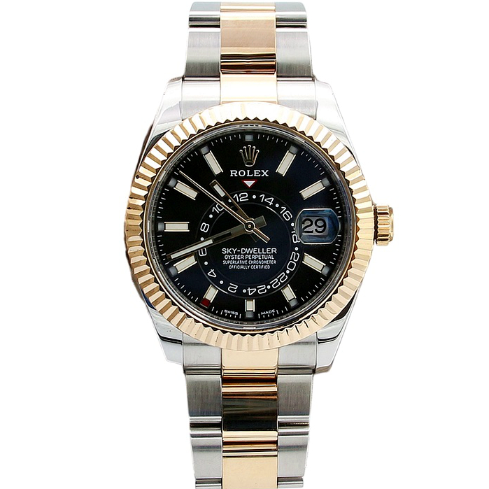 Rolex Sky Dweller Black Dial Two Tone 42mm 326933