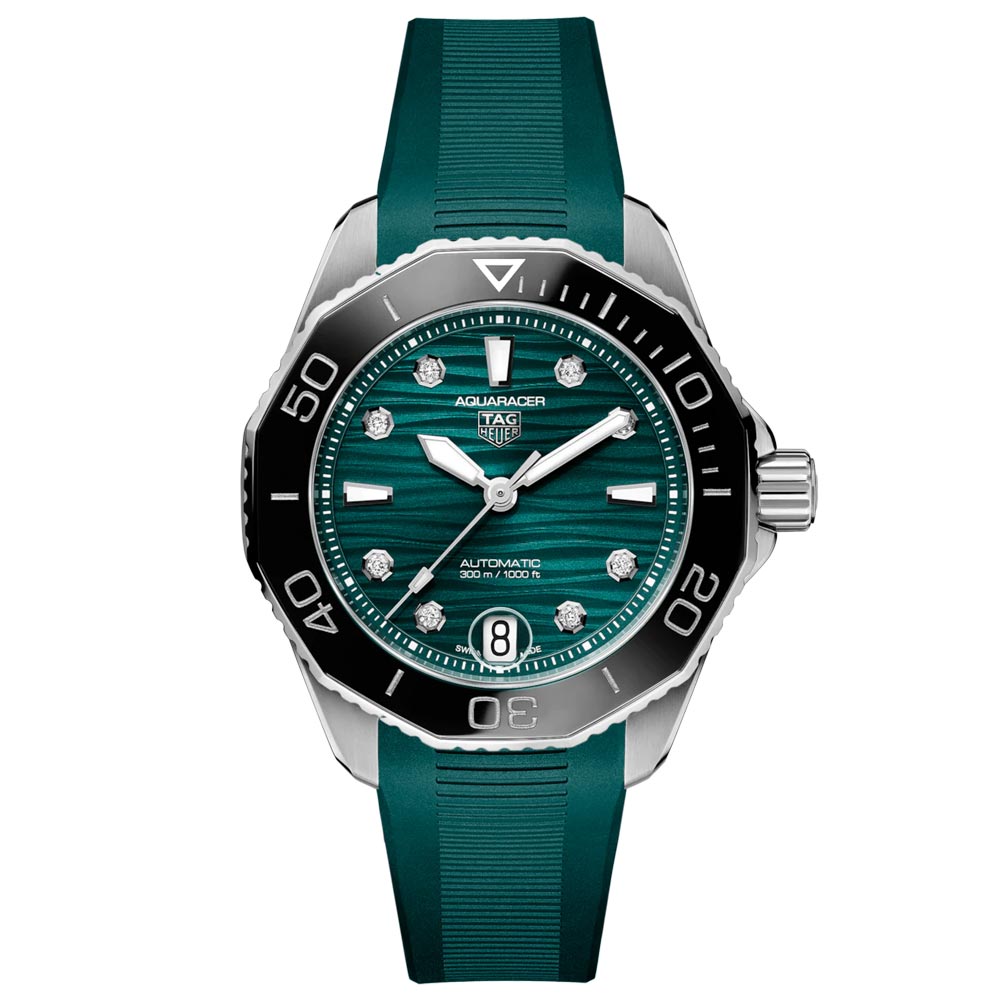 TAG Heuer Aquaracer Professional 300 36mm Blue Dial Diamond Automatic Ladies Watch WBP231G FT6226