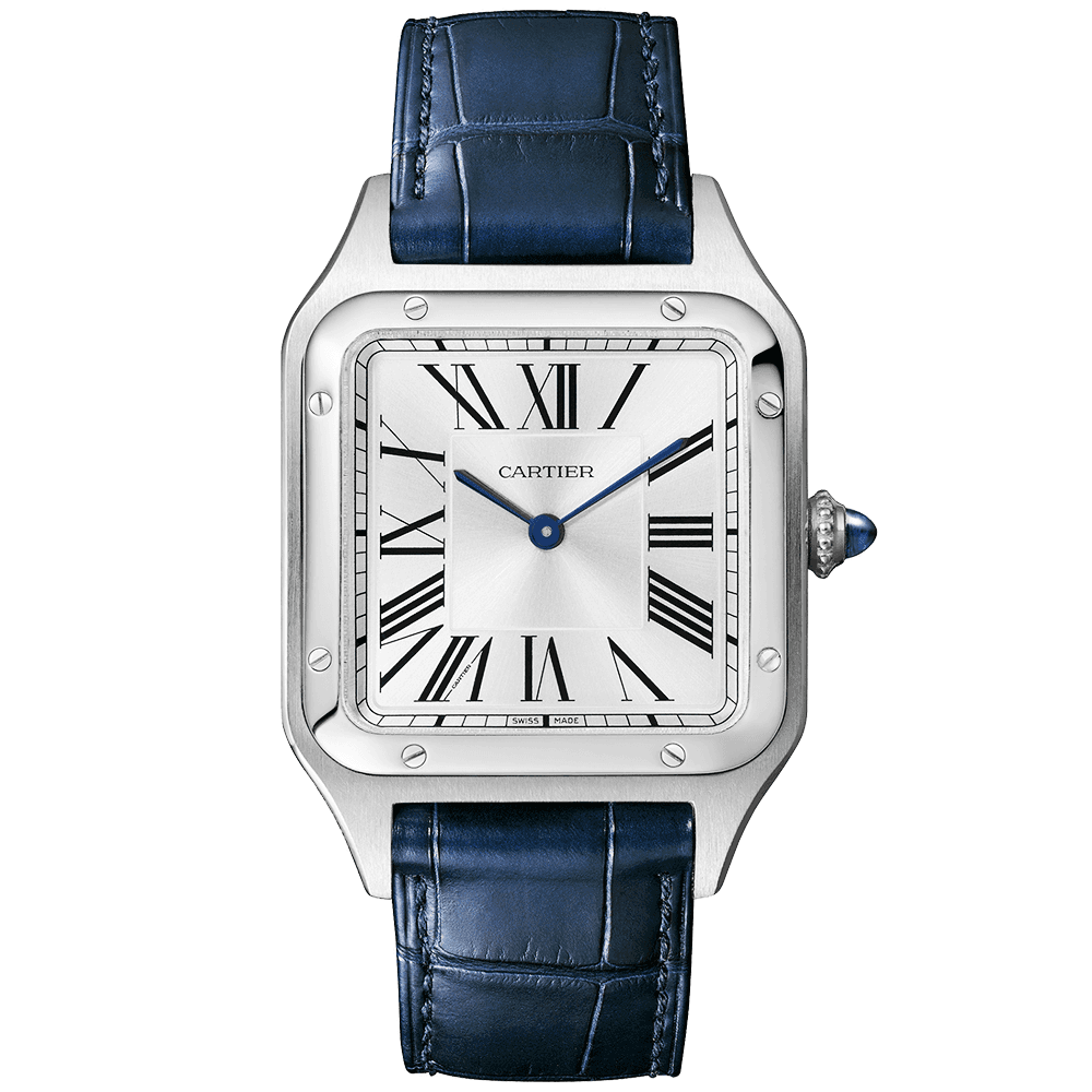 Cartier Santos Dumont Large Steel Strap Watch