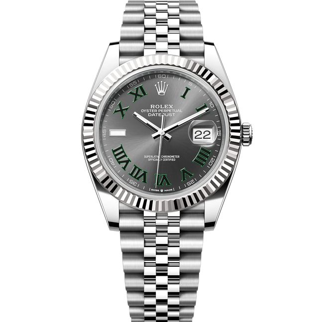 Rolex Datejust 41mm Wimbledon Slate Dial Jubilee Bracelet 126334 0022