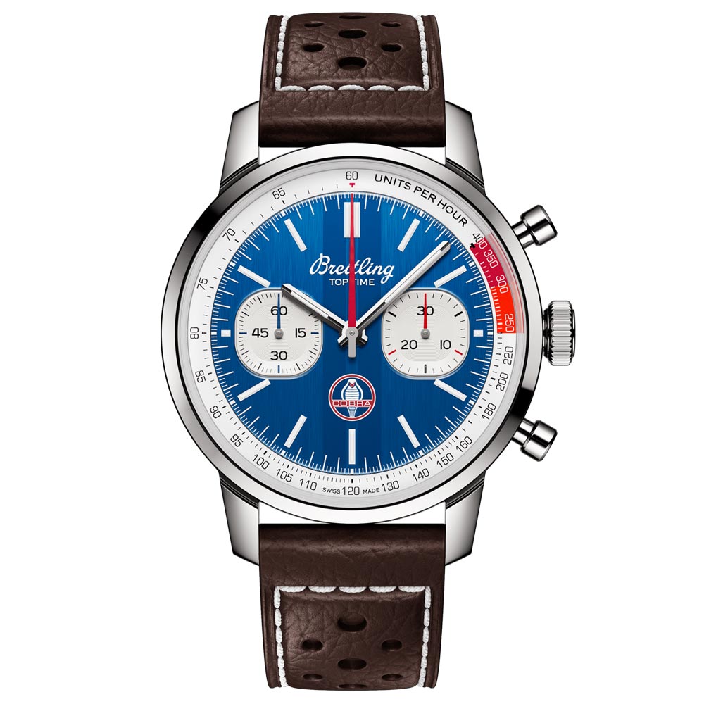 Breitling Top Time B01 Shelby Cobra 41mm Blue Dial Automatic Chronograph Gents Watch AB01763A1C1X1