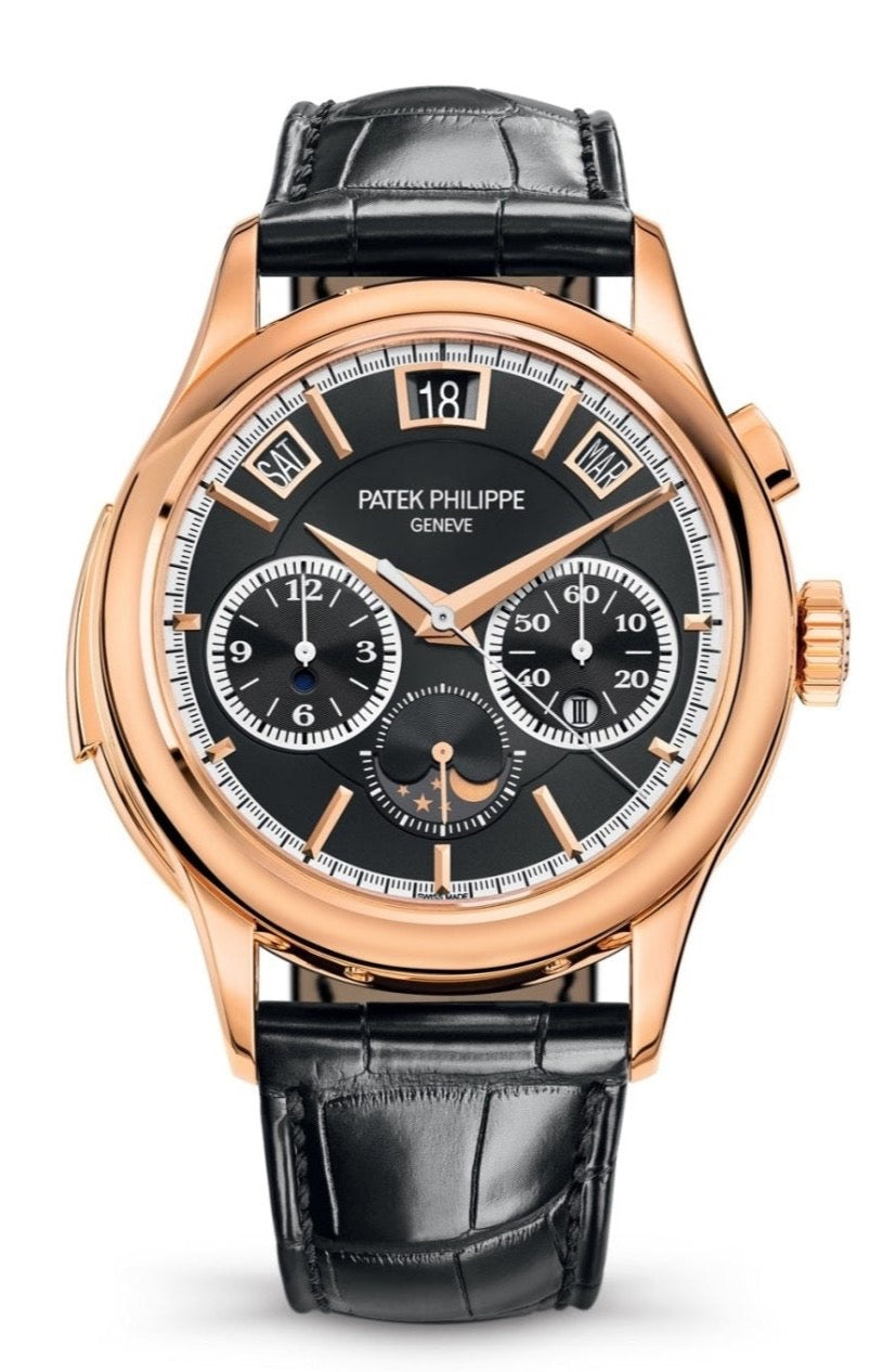 Patek Philippe Grand Complications submodel Rose Gold Black Dial 5208R 001