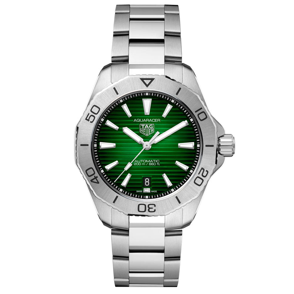 TAG Heuer Aquaracer Professional 200 Green Dial 40mm Automatic Gents Watch WBP2115 BA0627