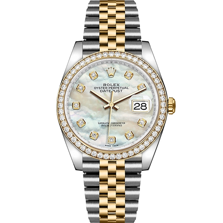 Rolex Lady Datejust 28mm Everose Diamond Bezel Two Tone 279381