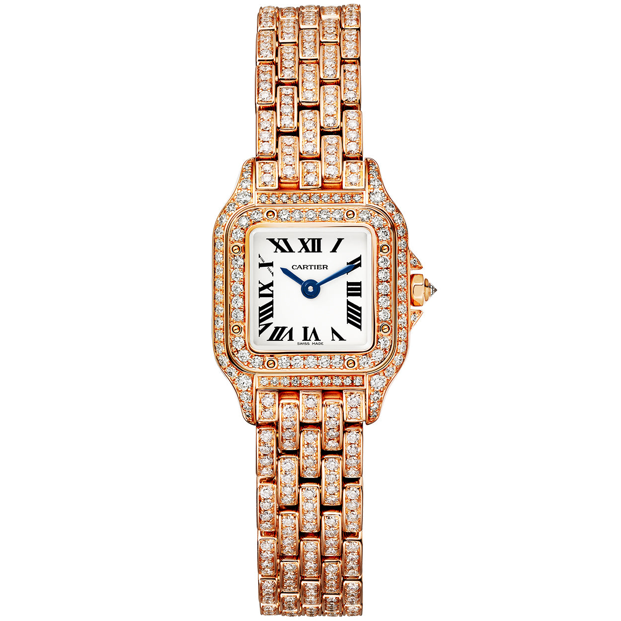 Panthere de Cartier Small 18ct Rose Gold Full Diamond Set Watch