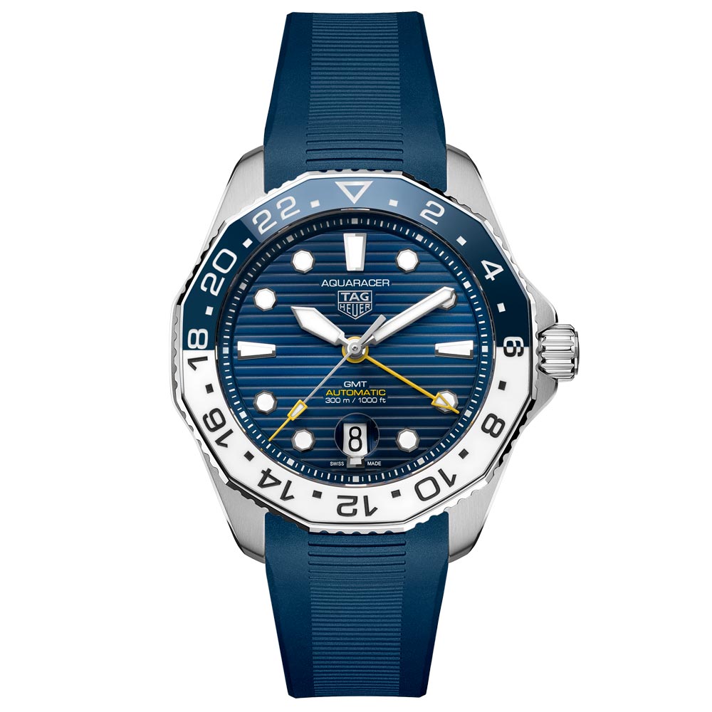 TAG Heuer Aquaracer Professional 300 GMT 43mm Blue Dial Automatic Gents Watch WBP2010 FT6198