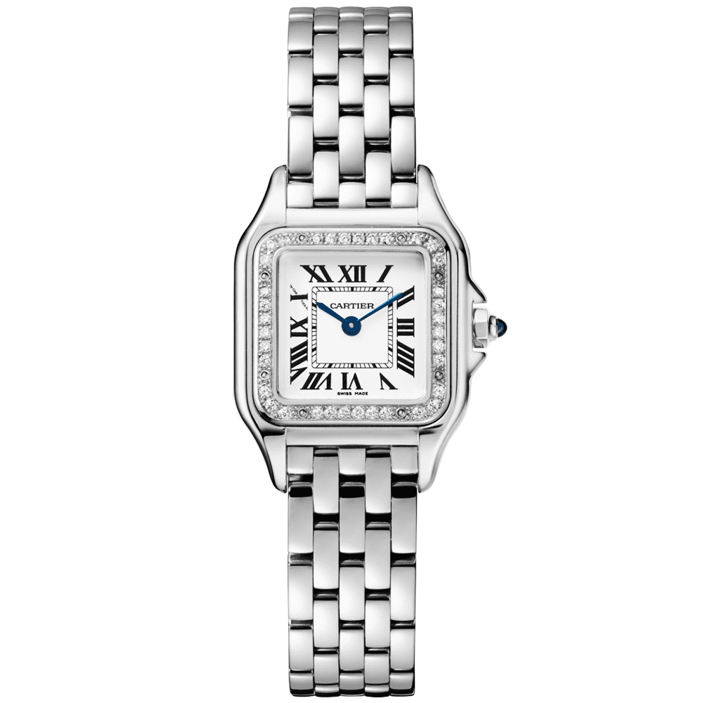 Panthere de Cartier Small Steel Diamond Bezel Watch