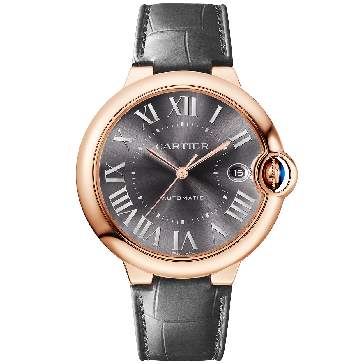 Cartier Ballon Bleu 18ct Rose Gold 40mm Grey Dial Automatic Watch