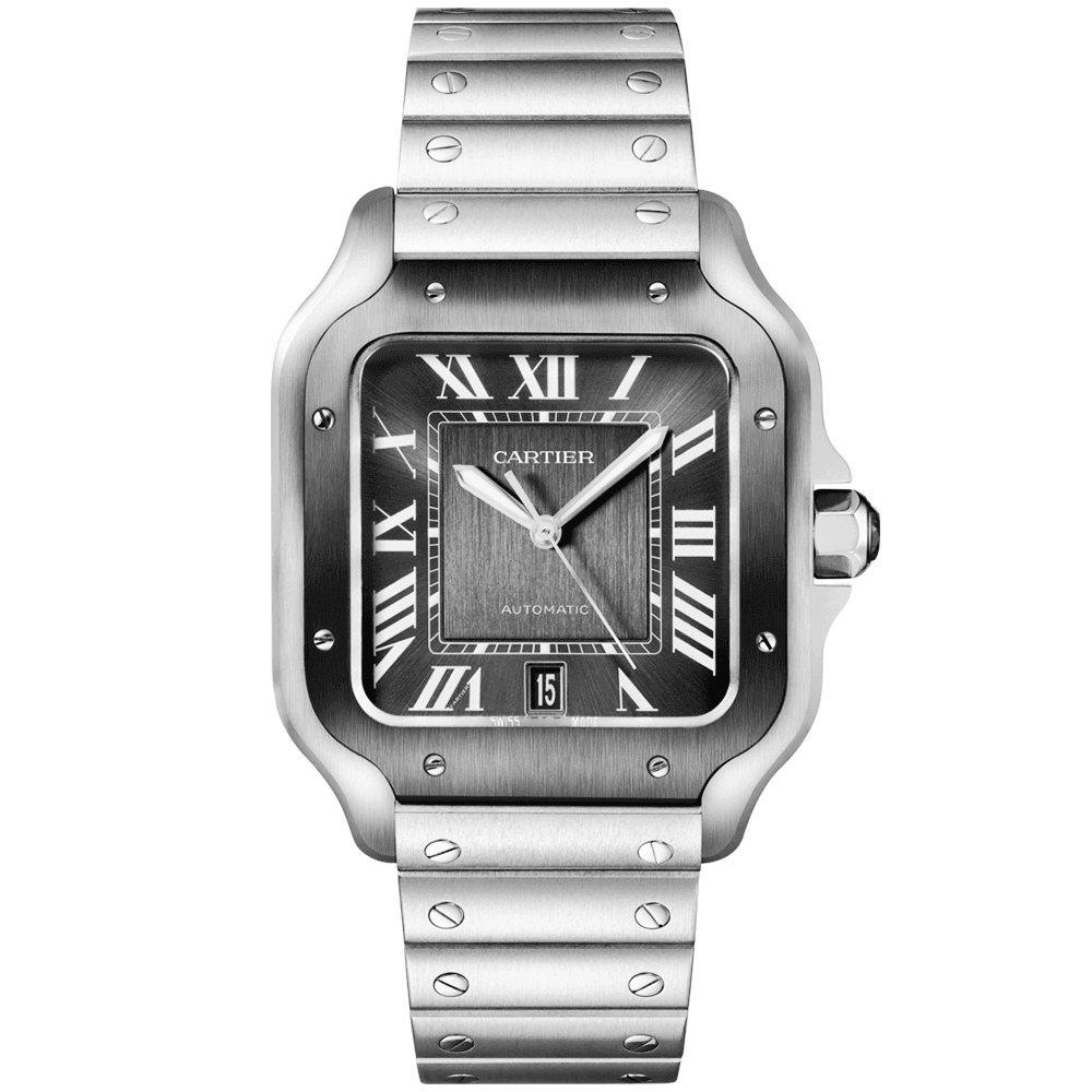 Santos de Cartier Large Steel ADLC Grey Dial Men's Automatic Watch