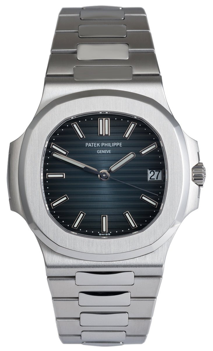 Patek Philippe Nautilus Stainless Steel Black Blue Dial Ref#57111A 010