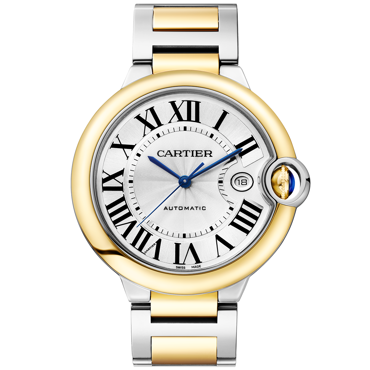 Cartier Ballon Bleu 42mm Two Tone Men's Automatic Bracelet Watch