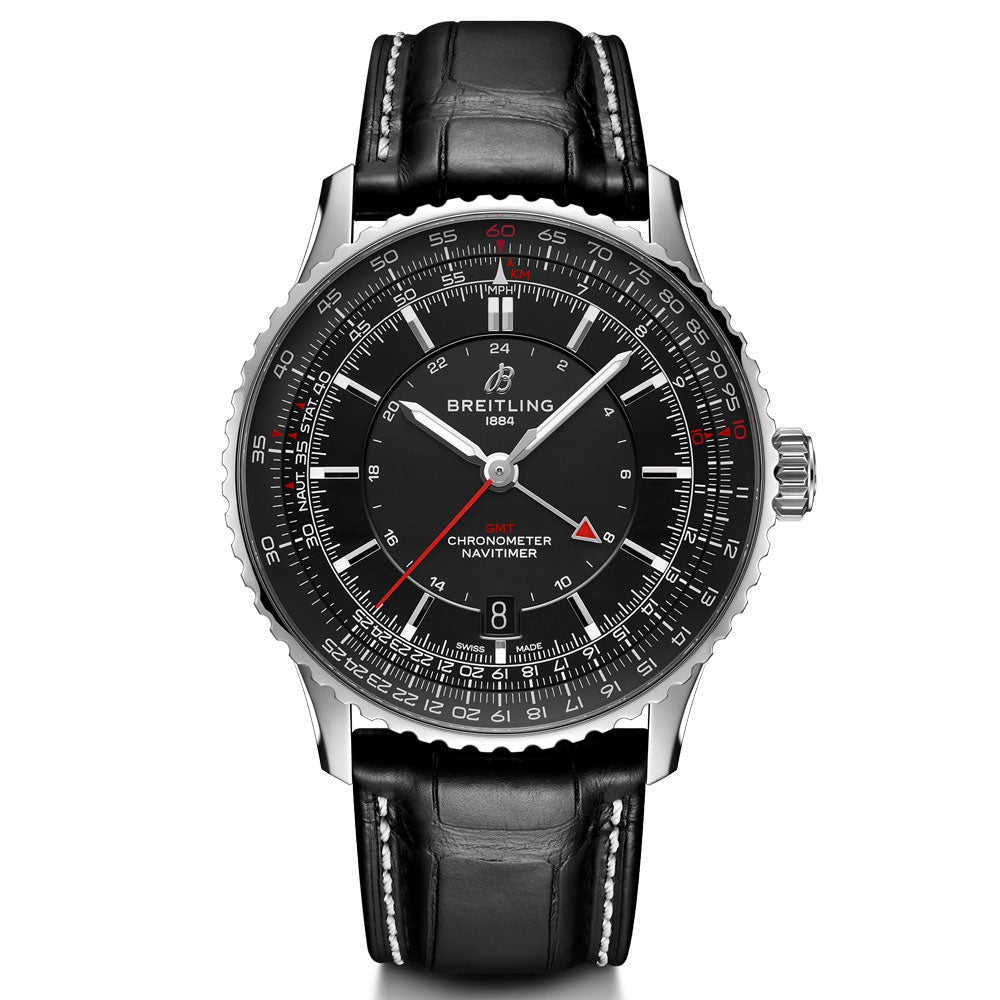 Breitling Navitimer GMT 41mm Black Dial Automatic Gents Watch A32310251B1P1