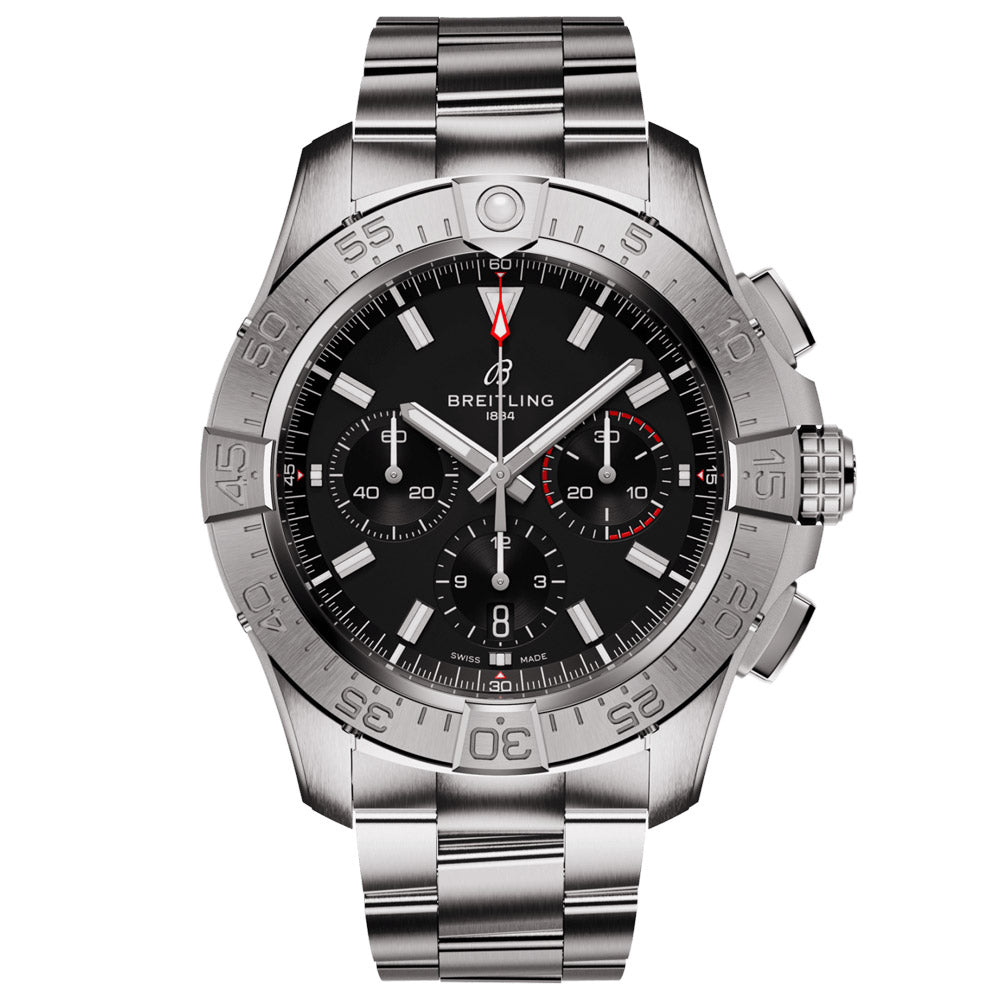 Breitling Avenger B01 Chronograph 44mm Black Dial Automatic Gents Watch AB0147101B1A1