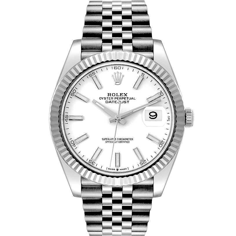 Rolex Datejust 41 Oystersteel and 18K White Gold 41 mm White Dial 126334 0010