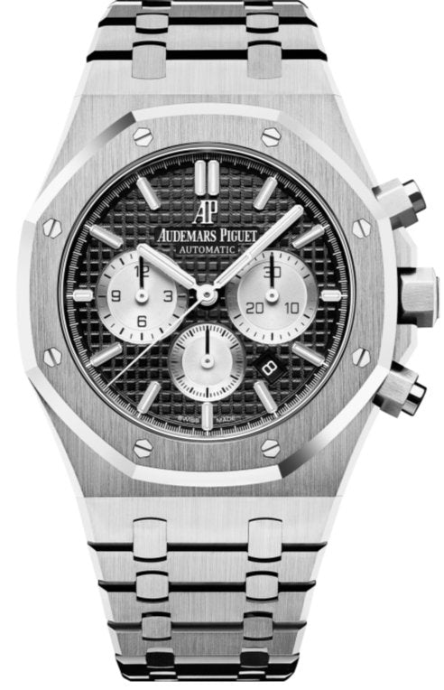 Audemars Piguet Royal Oak Selfwinding Chronograph Stainless Steel Black Dial White Sub Dials