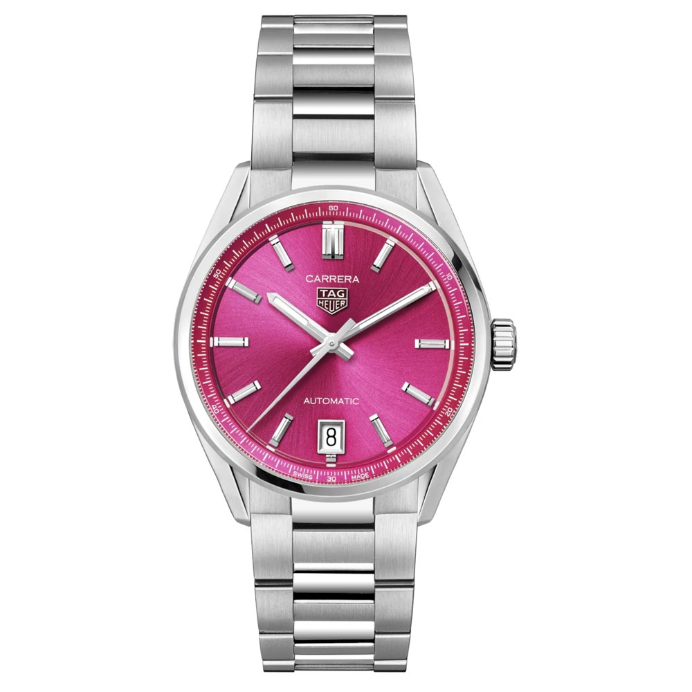 TAG Heuer Carrera Date 36mm Pink Dial Automatic Ladies Watch WBN2313 BA0001