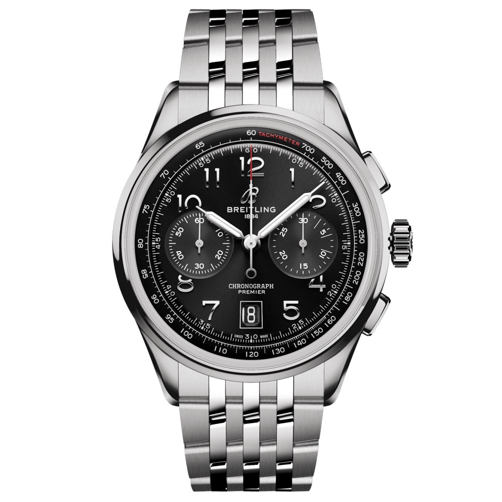 Breitling Premier B01 Chronograph 42mm Black Dial Automatic Gents Watch AB0145221B1A1