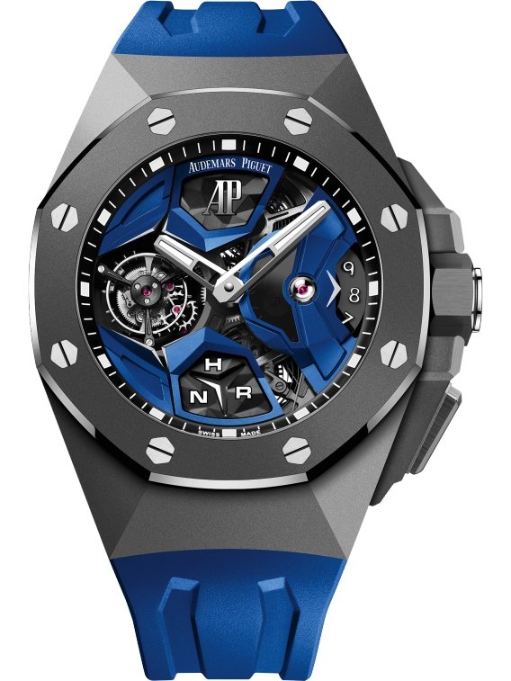 Audemars Piguet Royal Oak Concept Flying Tourbillon Gmt Titanium Skeleton Dial Rubber
