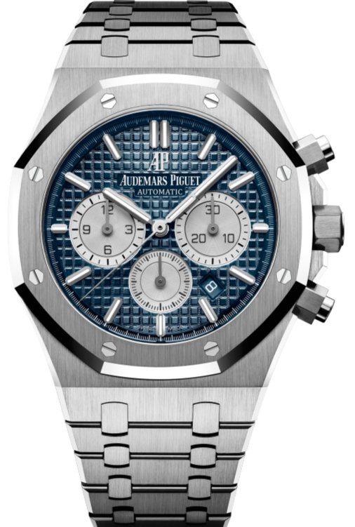 Audemars Piguet Royal Oak Selfwinding Chronograph Stainless Steel Blue Dial Silver Sub Dials