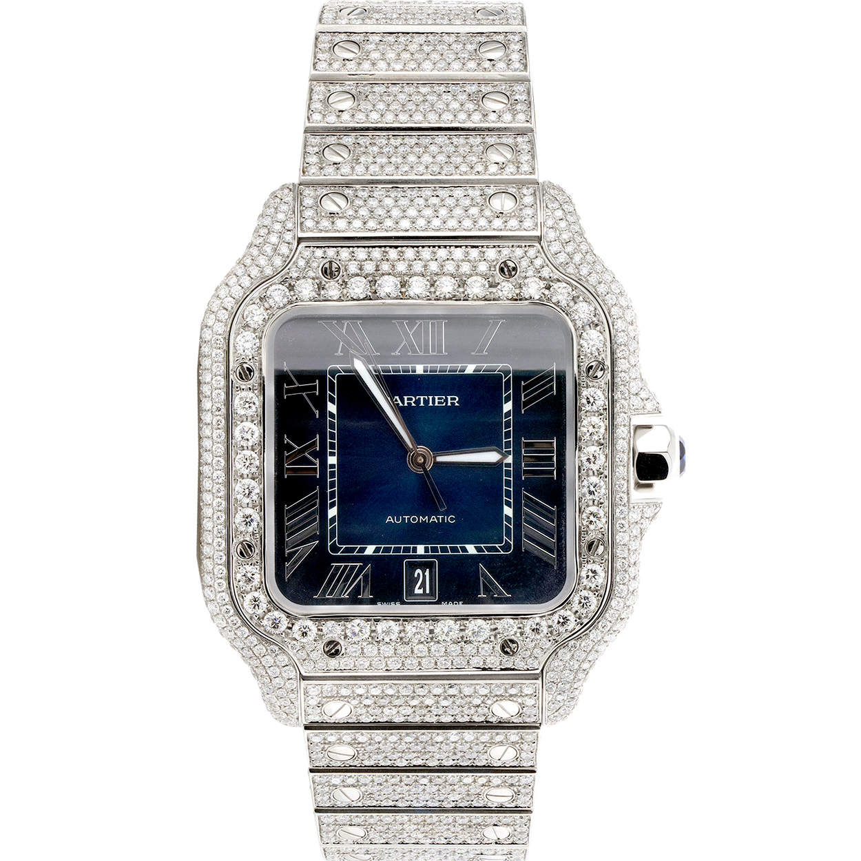 Santos De Cartier Diamantes Iced Out WSSA0030