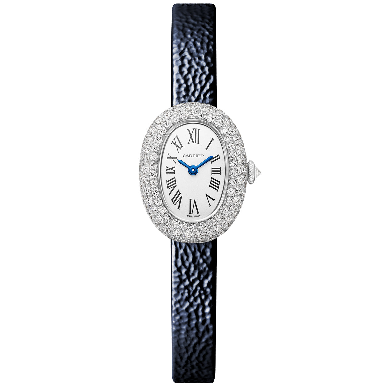 Cartier Baignoire Mini 18ct White Gold Diamond Set Strap Watch