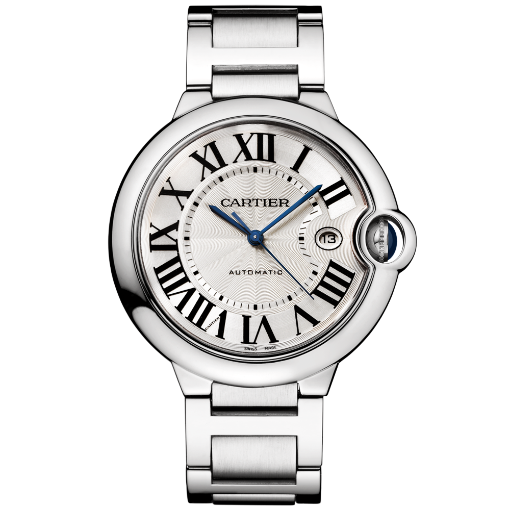 Cartier Ballon Bleu 42mm Silver Dial Men's Automatic Bracelet Watch