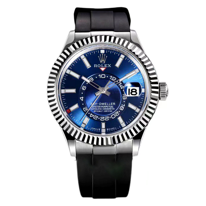 Rolex Sky Dweller Full Blue Oysterflex Watch