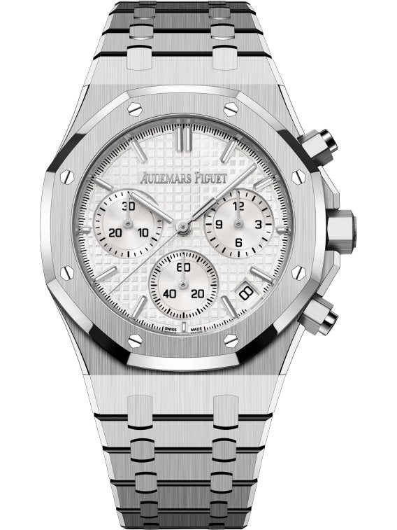 Audemars Piguet ROYAL OAK SELFWINDING CHRONOGRAPH ANNIVERSARY STEEL BRACELET WHITE DIAL