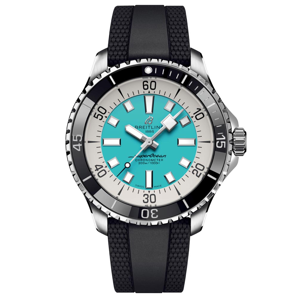 Breitling Superocean 44mm Turquoise Dial Automatic Gents Watch A17376211L2S1