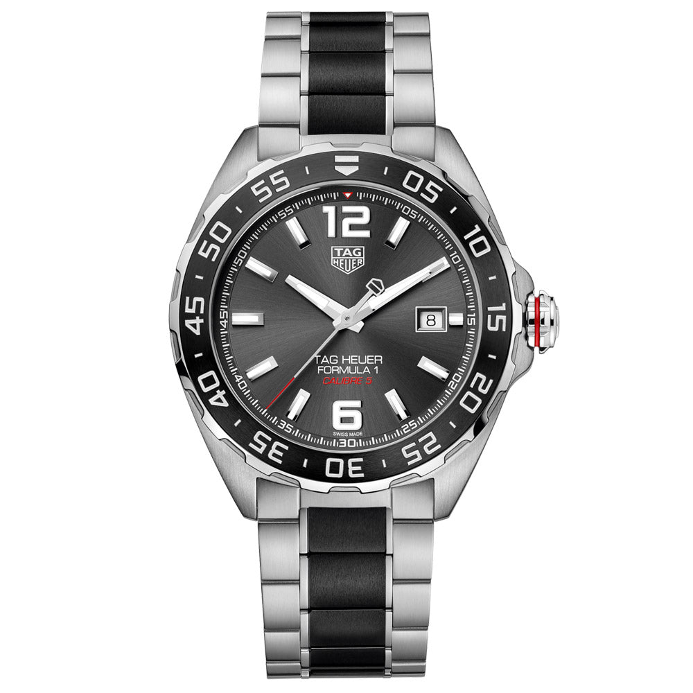 TAG Heuer Formula 1 43mm Grey Dial Automatic Gents Watch WAZ2011 BA0843