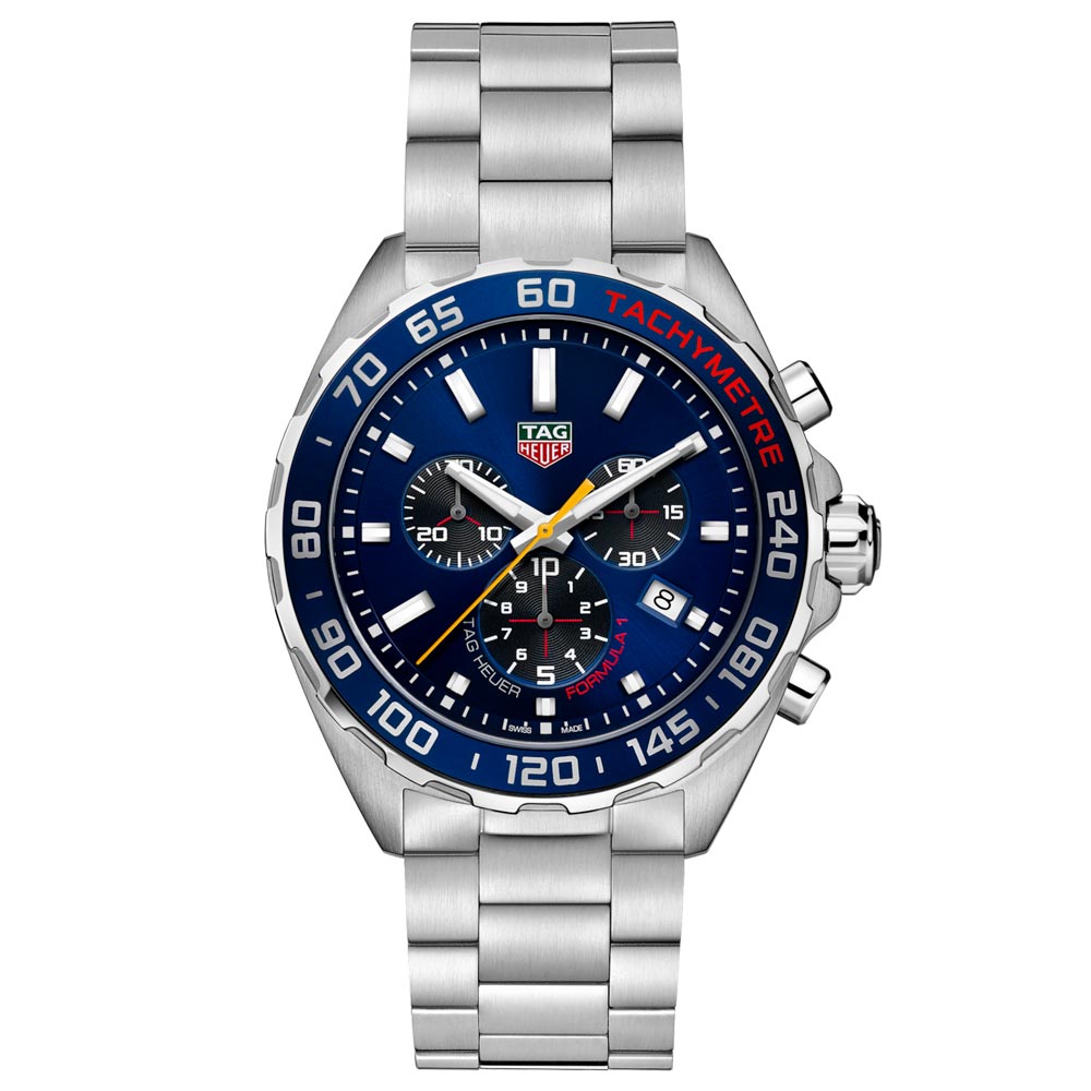 TAG Heuer Formula 1 Red Bull Racing 43mm Blue Dial Quartz Chronograph Gents Watch CAZ101AK BA0842