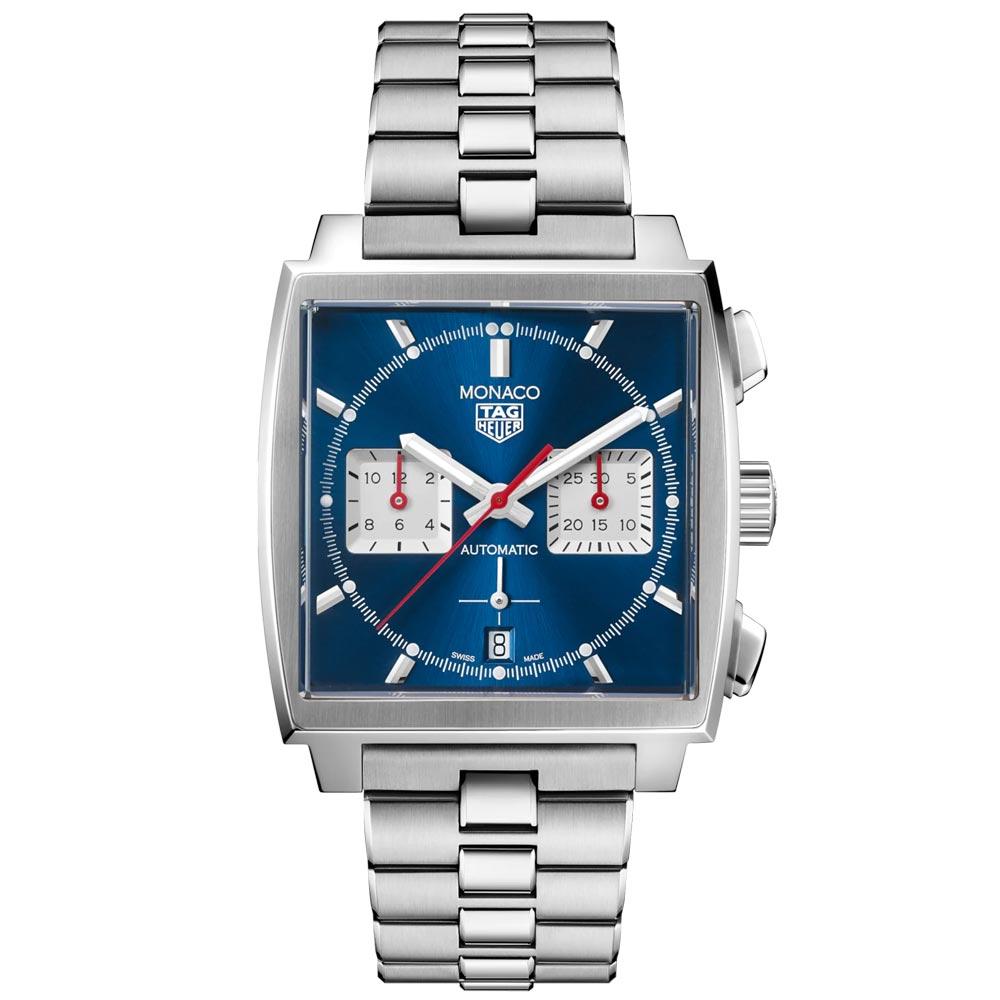 TAG Heuer Monaco 39mm Blue Dial Automatic Chronograph Gents Watch CBL2111 BA0644