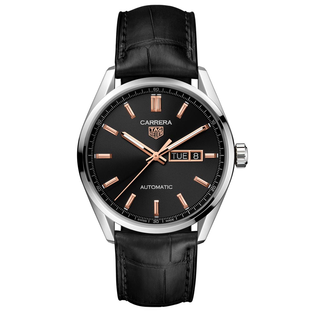 TAG Heuer Carrera Day Date 41mm Black Dial Automatic Gents Watch WBN2013 FC6503