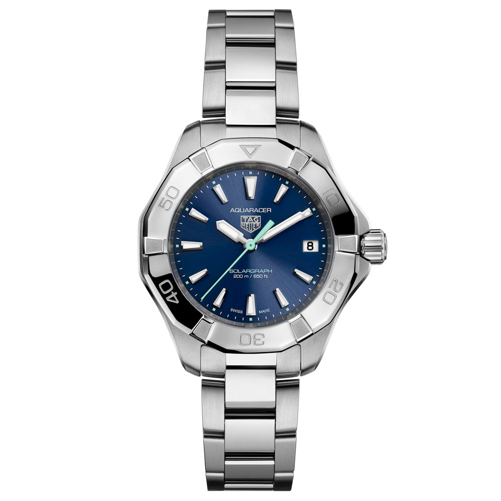 TAG Heuer Aquaracer Professional 200 Solargraph Blue Dial 34mm Quartz Ladies Watch WBP1311 BA0005