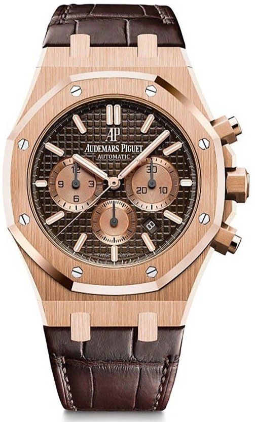 Audemars Piguet Royal Oak Selfwinding Chronograph Rose Gold Chocolate Dial Rose Gold Sub Dials