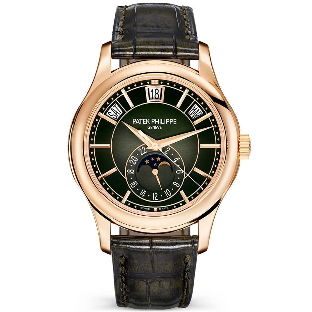 Patek Philippe Annual Calendar 18ct Rose Gold 40mm Olive Green Dial Men's Watch