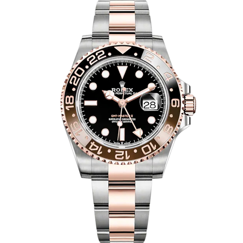 Rolex GMT Master II Root Beer Two Tone Black Dial Ref 126711chnr 0002